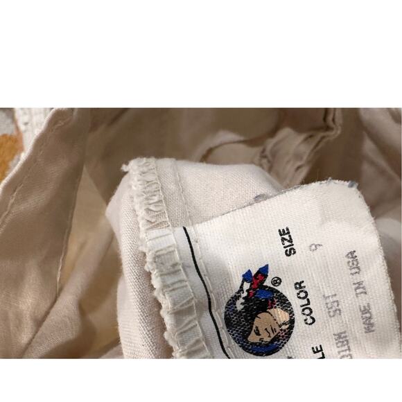 Vintage 80s Pleated Chino Pants Size 26 Cream Cherokee Tapered Leg Highrise USA - Picture 5 of 10